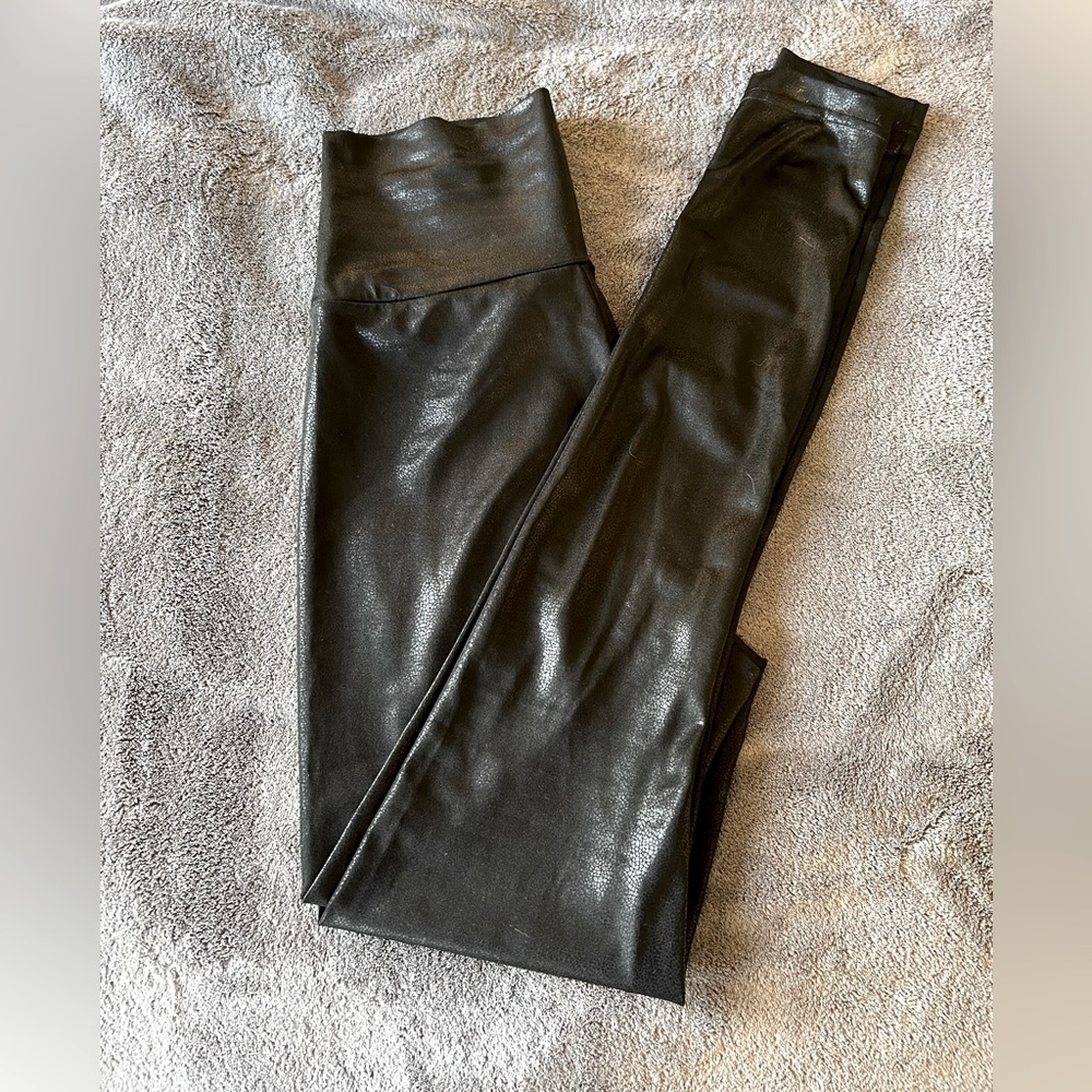 Black Metallic Leggings from American Apparel, size M